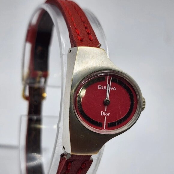 Christian Dior Watch Collaboration Vintage 1970s Ladies Reference 861913 Red - Picture 5 of 13